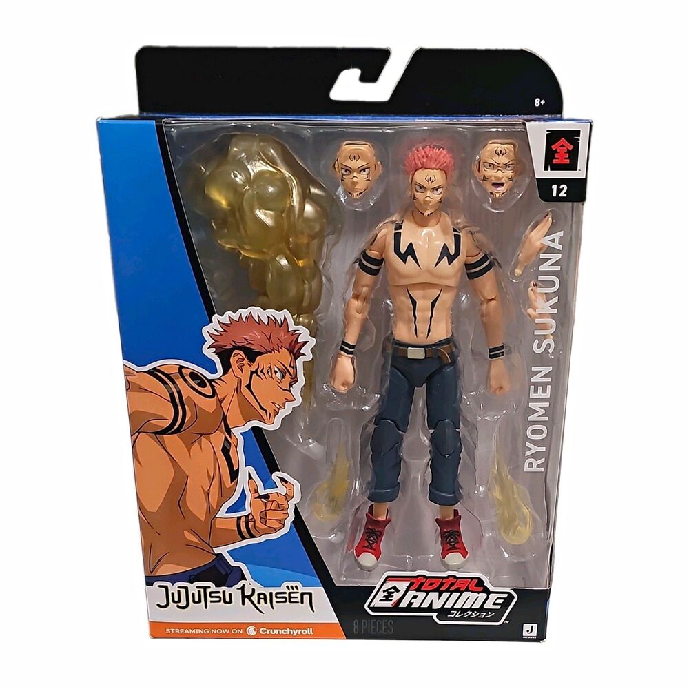 Jazwares Total Anime Jujutsu Kaisen Ryomen Sukuna Figure Adjustable w/ Parts